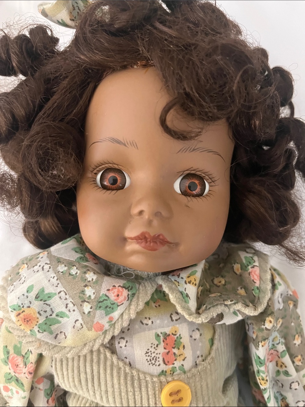 16-inch African American Porcelain Doll by World Bazaars,